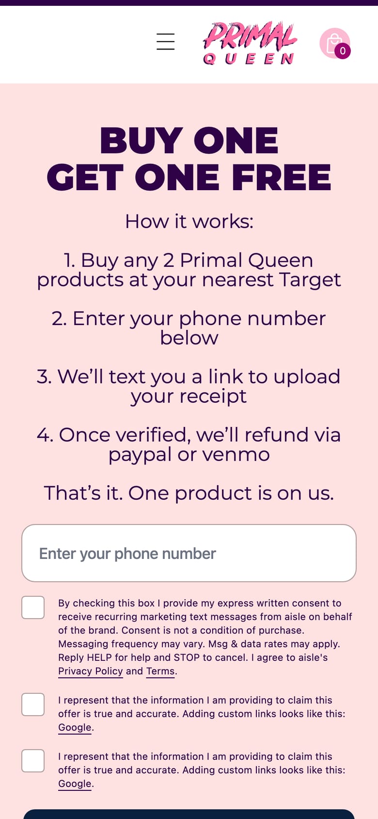 landing page capture